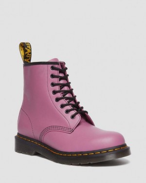 Muted Purple — Smooth Leather Dr.Martens 1460 Smooth Leather Lace Up Boots | SN-DM84809