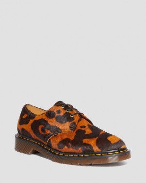Ocelot — Hair On Dr.Martens 1461 Made in England Hair On Oxford Shoes | SN-DM85027