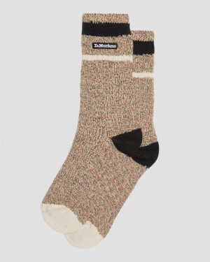 Parchment Beige — Cotton Blend Dr.Martens Marl Organic Socks | SN-DM85226
