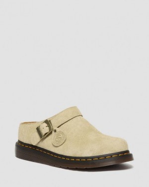Parchment Beige — Desert Oasis Suede Dr.Martens Isham Desert Oasis Suede Mules | SN-DM85090