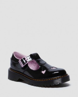 Patent Leather Dr.Martens Junior Heart Patent Leather Mary Janes | SN-DM84450