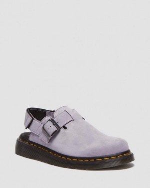 Purple Dr.Martens Jorge Ii Soft Leather Slingback Mule | SN-DM84601