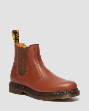 Saddle Tan — Carrara Dr.Martens 2976 Carrara Leather Chelsea Boots | SN-DM84340