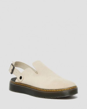 Sand — E.H.Suede Dr.Martens Carlson Suede Casual Slingback Mules | SN-DM84954