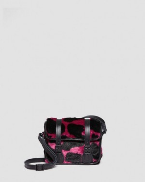 THRIFT PINK+BLACK — Cow Print + Kiev Dr.Martens 7 Inch Faux Fur Cow Print Crossbody Bag | SN-DM84755
