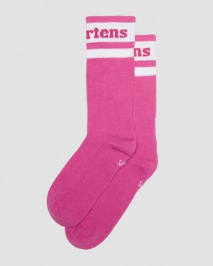 THRIFT PINK — Cotton Blend Dr.Martens Athletic Logo Organic Cotton Blend Socks | SN-DM85221