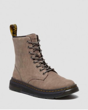 Taupe — DAPPLE BUCK WP LIGHT Dr.Martens Crewson Casual Boots | SN-DM84974