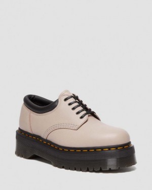 VINTAGE TAUPE — Pisa Dr.Martens 8053 Pisa Leather Platform Casual Shoes | SN-DM84538