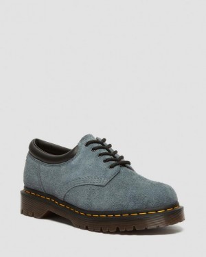 Washed Denim — Long Napped Suede Dr.Martens 8053 Ben Suede Casual Shoes | SN-DM85036