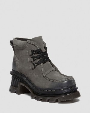 Waxy Suede Waterproof Dr.Martens Corran 3-Eye Suede Heeled Boots | SN-DM84388
