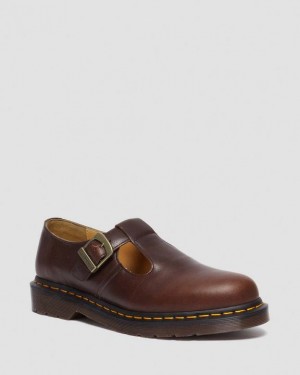 Whiskey — Regency Calf Dr.Martens T-Bar Regency Leather Mary Jane Shoes | SN-DM84456