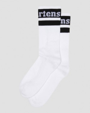 White+Black — Cotton Blend Dr.Martens Athletic Logo Organic Cotton Blend Socks | SN-DM85246