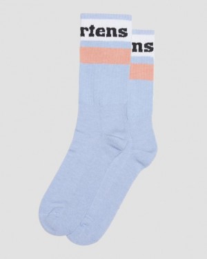 Zen Blue — Cotton Blend Dr.Martens Athletic Logo Organic Cotton Blend Socks | SN-DM85225